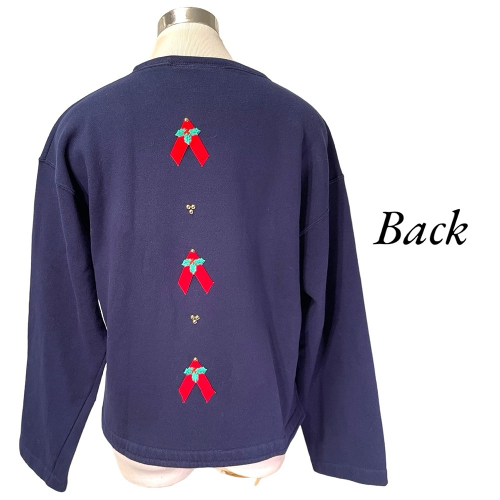 Holiday Sweatshirt Holly Ribbon - Picture 7 of 17